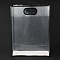 Rectangle Transparent Plastic Bags, with Handles, for Shopping, Crafts, Gifts, Black, 40x30cm, 10pcs/bag