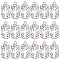 60Pcs Tibetan Style Alloy Pendants, Rectangle with Cactus, Antique Silver, 23x12x1.5mm, Hole: 4mm