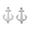Non-Tarnish 201 Stainless Steel Connector Charms, Anchor Links, Stainless Steel Color, 19.5x12.5x1mm, Hole: 1.5mm