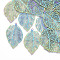 Ion Plating(IP) 201 Stainless Steel Filigree Pendants, Etched Metal Embellishments, Tropical Leaf Charms, Monstera Leaf, Rainbow Color, 37x25x0.3mm, Hole: 1.8mm