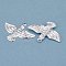Brass Pendants, Long-Lasting Plated, Bird, 925 Sterling Silver Plated, 20x25x1.5mm, Hole: 1.4mm