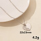 304 Stainless Steel Heart Pendant Necklaces, Cable Chain Necklaces