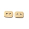 304 Stainless Steel Laser Cut Rectangle Connector Charms, Ion Plating(IP), Real 14K Gold Plated, 7.5x10x1mm, Hole: 1.7mm
