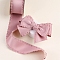 10 Yards Polyester Ruffled Ribbons, for Bowknot, Clothing Ornament, Pale Violet Red, 1 inch(25mm)