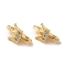 Brass Micro Pave Clear Cubic Zirconia Slide Charms, Cadmium Free & Nickel Free & Lead Free, Crown, Real 18K Gold Plated, 7x12.5x5.5mm, Hole: 1.6mm
