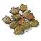 Natural Unakite Pendants, with 201 Stainless Steel Finding, Fish, 19x20x5.5mm, Hole: 4x7mm