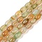 Natural Agate Beads Strands, Dyed & Heated, Faceted, Oval, Tan, 12x7.5~8mm, Hole: 1.2mm, about 32pcs/strand, 14.96''(38cm)