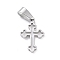 Non-Tarnish 304 Stainless Steel Pendants, Laser Cut, Hollow Cross, Stainless Steel Color, 19x12x1.5mm, Hole: 3.5x7mm