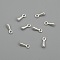 Alloy Charms, Chain Extender Drop, Teardrop, Silver Color Plated, 7x2.5x2mm, Hole: 1mm, about 5000pcs/bag