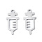 Non-Tarnish 201 Stainless Steel Pendants, Laser Cut, Injection Syringe, Stainless Steel Color, 18x8.5x1mm, Hole: 1.4mm