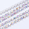 Brass Rhinestone Strass Chains, Rhinestone Cup Chains, Silver Color Plated, Crystal AB, 2.8mm, about 10yards/bundle