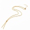 304 Stainless Steel Box Chain, Venice Chains Necklace Making, with Slider Beads, Lobster Claw Clasps and Heart Extension Chain, Golden, 20.86 inch(53cm)