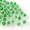 Handmade Luminous Lampwork Beads, Round, Green, 8mm, Hole: 1mm