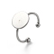 Non-Tarnish Adjustable 304 Stainless Steel Finger Rings Components, Pad Ring Base Findings, Flat Round, Stainless Steel Color, US Size 8 1/2(18.5mm), Tray: 12mm.