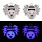 Halloween Theme Rack Plating Luminous Alloy Enamel Pendants, Glow in the Dark, Spider Charm, Platinum, 17.5x18x1.5mm, Hole: 1.6mm