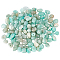 SUPERFINDINGS about 128 pcs Natural Green Stone Beads 5~8.5 mm Irregular Natural Amazonite Beads Nugget Drilled Loose Gemstone Bead for Jewelry Making, Hole: 0.7mm