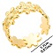 Stainless Steel Petal Couple Rings, Flower Open Cuff Rings for Men and Women, Golden