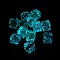 Luminous Transparent Acrylic Beads, Glow in the Dark, Cube, Mixed Color, 14x14x14mm, Hole: 2.5mm