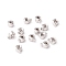Brass Crimp Beads, Long-Lasting Plated, Column, Platinum, 0.4x0.3x0.2cm, Hole: 1mm