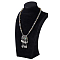Fiberboard & Flannel Neckleces Display Stands, Neckleces Jewelry Organizer Holder, Black, 9.5x17x28cm