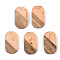 Transparent Resin & Walnut Wood Pendants, with Gold Foil, Oval, Dark Salmon, 20.5x11.5x3mm, Hole: 2mm