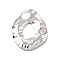 Non-Tarnish 304 Stainless Steel Pendants, Textured, Irregular Oval Charm, Stainless Steel Color, 31x25x2mm, Hole: 2.5mm