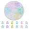 SUPERFINDINGS 150Pcs 6 Colors Transparent Electroplate Glass Beads Print Loose Beads Crystal Spacer Beads AB Color Plated Beads for Bracelets Earring Necklace Jewelry Making, Hole: 0.7mm