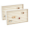 2 Pc Ring Rectangle Holder Display Tray, Cornsilk 7 Slots Velvet Ring Storage Display Trays Ring Holder Stand Jewelry Storage Tray Organizer for Home or Store Sell Show