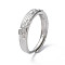 Non-Tarnish Musical Note 304 Stainless Steel Adjustable Rings, Stainless Steel Color, Inner Diameter: 18mm