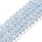 Transparent Baking Paint Glass Beads Strands, Faceted, Rondelle, Cornflower Blue, 6x5mm, Hole: 1.2mm, about 80~85pcs/strand, 38~40cm