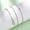 Brass Cuboid Link Rolo Chain Necklaces, with Lobster Claw Clasps, Rack Plating, Long-Lasting Plated, Platinum, 16.26 inch(41.3cm)