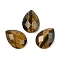 Natural Tiger Eye Cabochons, Teardrop, Faceted, 18x13x5mm