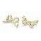 Alloy Pendants, Lead Free & Nickel Free & Cadmium Free, Bowknot, Light Gold, 16x25.5x4.5mm, Hole: 2.2mm
