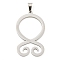 Non-Tarnish 304 Stainless Steel Pendants, Laser Cut, Troll Cross Charm, Stainless Steel Color, 33x20x1.3mm, Hole: 5x3mm