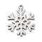 304 Stainless Steel Pendants, Snowflake, Stainless Steel Color, 33.5x26.5x1.5mm, Hole: 2.5mm