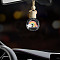 Empty Glass Perfume Bottle Pendants with Wood Cap, Aromatherapy Fragrance Essential Oil Diffuser Bottle, Car Hanging Decor, Rainbow Pattern, 20cm, Bottle: 6x3.6cm, Capacity: 8ml(0.27fl. oz)
