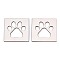 Unfinished Wood Cutouts, Laser Cut Wood Shapes, for Home Decor Ornament, DIY Craft Art Project, Dog Paw Prints, Coconut Brown, 10x10cm