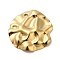 304 Stainless Steel Pendants, Textured, Flat Round Charm, Real 18K Gold Plated, 17.5x18.5x3mm, Hole: 1.2~1.4mm
