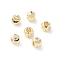 Brass Beads, Round, Real 18K Gold Plated, 2.2x2mm, Hole: 0.8mm