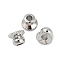 Brass Bead Caps, Long-Lasting Plated, Rack Plating, Platinum, 4x3mm, Hole: 1.5mm