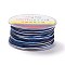 Segment Dyed Polyester Thread, Braided Cord, Colorful, 0.8mm, about 54.68 yards(50m)/roll