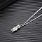 Fashionable Stainless Steel Astronaut Pendant Necklaces for Daily Wear, Suitable for Women, Stainless Steel Color