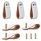 PU Leather Door Handles, for Cabinet Door Straps Replacement Accessories, Gray, 141x24.5x2.5~8.5mm, Hole: 3.5~5mm, 24x7.5mm