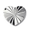 Non-Tarnish 304 Stainless Steel Pendants, Heart Charm, Stainless Steel Color, 22.5x25x2mm, Hole: 1.5mm