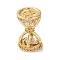 Ion Plating(IP) Brass Micro Pave Cubic Zirconia Pendants, Cadmium Free & Nickel Free & Lead Free, Sand Clock Charms, Real 14K Gold Plated, 19.5x10.5x10mm, Hole: 2mm
