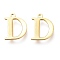 PVD Vacuum Plating  304 Stainless Steel Charms, Laser Cut, Alphabet, Golden, Letter.D, 12x9.5x0.8mm, Hole: 1mm