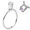 Zinc Alloy Cuff Ring Findings, Spring Type Ring Stone Holder, Ring Settings for Rhinestone, Platinum, Inner Diameter: 18.5~19mm, Support: 10x4mm