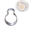 Tarnish Resistant 304 Stainless Steel Cookie Cutters, Cookies Moulds, DIY Biscuit Baking Tool, Diamond Ring Shape, Stainless Steel Color, 61.5x46mm