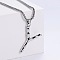 3Pcs Stainless Steel Textured Letter Pendants, Without Chain, Letter Y