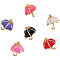10Pcs Real 18K Gold Plated Brass Charms, with Enamel & Jump Rings, Long-Lasting Plated, Umbrella, Mixed Color, 15x13mm, Jump Ring: 5x1mm, 3mm Inner Diameter